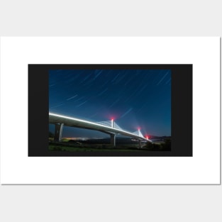 Rose Fitzgerald Kennedy Bridge - Star Trails Posters and Art